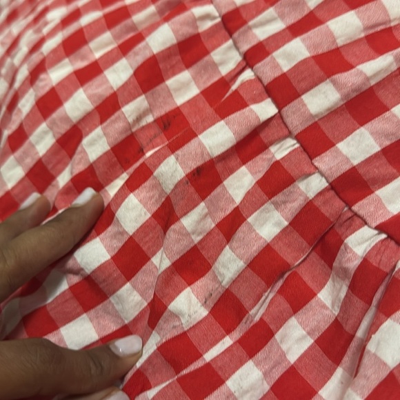 SISTER JANE Love Note Gingham Midi Dress In Red And White size XS - Picture 7 of 13